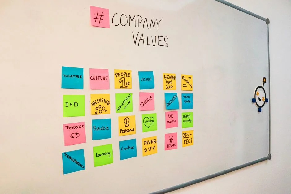 A marketing strategy document displayed on a desk, showcasing business planning essentials.
